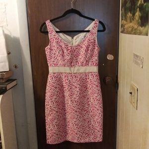 Maggy London Sleeveless Pink Floral Dress Size 4